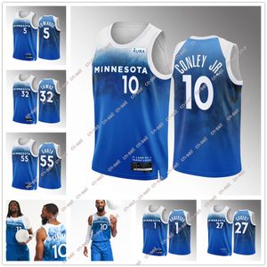 5 Anthony Edwards Naz Reid Minnesotas 2023-24 City Edition Timberwolve Jersey 10 Conley Jr. D'Angelo Russell Rudy Gobert Mike 8 Minott Karl-Anthony 32 Towns