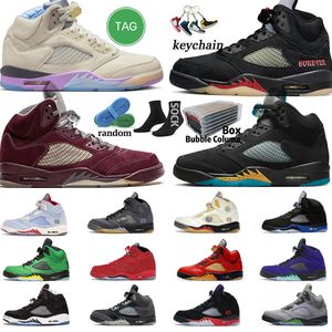 5 Chaussures de basket-ball pour hommes femmes 5s Craft Aqua Concord UNC Green Bean Racer BlueBird Oreo Metallic Raging Fire Red We The Best Burgundy Mens Trainers Sports Sneakers