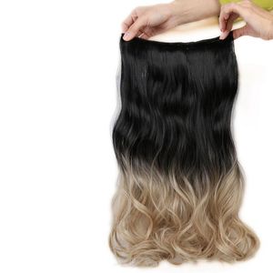 5 Clips In Hair Extensions Body Wave Bundles For Women 2 Tone Ombre Color Natural Black Hair To Grey/Dark Grey/Brown Hair