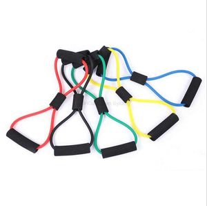 5 colores bandas de ejercicio de resistencia física tubos de ejercicio cuerda de entrenamiento elástica práctica cuerda de tracción de Yoga Pilates ABS cordajes de entrenamiento