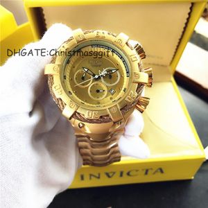 5 DZ nuevo reloj de moda para hombre diseño de calavera marca superior de lujo correa de acero inoxidable dorado esqueleto hombre reloj de pulsera de cuarzo 222J