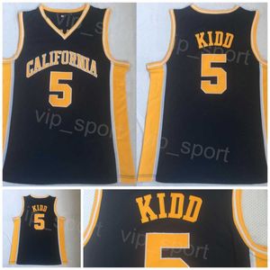 5 Jason Kidd College Jerseys California Golden Bears Baloncesto Universidad Camiseta Equipo Color Negro Para fanáticos del deporte Transpirable Algodón puro Bordado Hombres Oferta NCAA