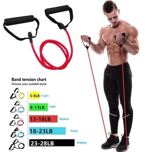 5 Levels Resistance Bands with Handles Yoga Pull Rope Elastic Fitness Exercise Tube Band for Home Workouts Strength Training 220618