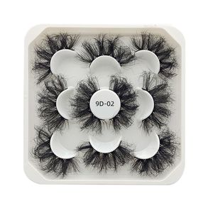 5 pairs 25mm natural 3D false eyelashes fake lashes makeup kit Mink Lashes extension maquiagem Eyes 9D-02