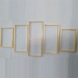Conjunto de marco de madera de 5 paneles para lienzo Herramienta de pintura al óleo personalizada DIY Arte de pared de madera interior 211222