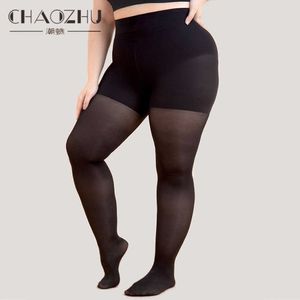 5 PC Chaussettes Sexy CHAOZHU EU US Femmes Noir 40D Collants Serrés Transparents S-3XL 100KG Fit Large Plus Size Silk Stocking OL Anti-snagging Z0407