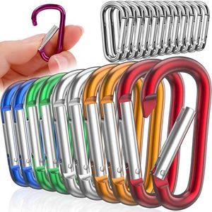 5 PCSCarabiners 20PCS Aluminum Carabiner Key Chain Clip Multi Colors Carabiner Camping Hiking Hook Safety Buckle Keychain Backpack Bottle Buckle P230420