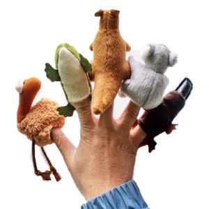 5 pièces Koala ornithorynque australien marionnettes à doigts en peluche poupée interactive dessin animé biologique enfant bébé jouets pour cadeau d'anniversaire