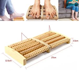 5 rouleau de pied en bois brut soins du bois Massage réflexologie Relax soulagement masseur Spa cadeau Anti Cellulite masseur de pieds soin 240127