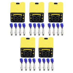 5 ensembles 4 broches N-Oxygen Sensor Controller Harness Plug Connecteur automobile avec bornes 1-1418390-1