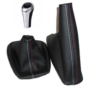 5 Speed 6 Gear Manual Shift Knob With Real Leather Handbrake Gaiter Shift Boot For 3 Series E36 E46 M3