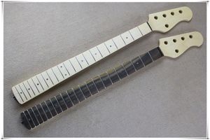 Manche de guitare basse électrique en érable à 5 cordes avec incrustation de coquille colorée, touche palissandre/érable, peut être personnalisé à la demande