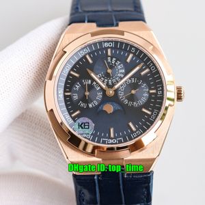 5 Style Top Quality Watches K6F 4300V/000R-B509 Overseas Ultra-Thin Perpetual Calendar Cal.1120 Automatic Mens Watch Blue Dial Leather Strap Gents Montres-bracelets