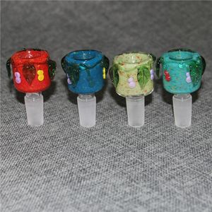 5 Estilos Hookahs 14 mm 18 mm tazones de vidrio masculinos para bongs animal glass heady bowl tubería de agua