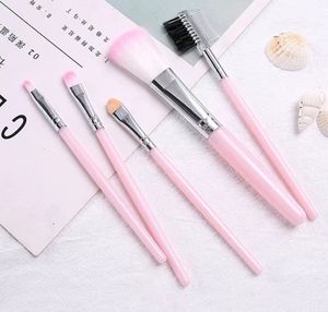 5 x ensemble de pinceaux de maquillage outils de maquillage portables pinceau fard à joues en poudre pinceau ombre à paupières pinceau à lèvres