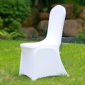 50 100 pcs Universal Cheap el blanc chaise couverture bureau Lycra Spandex chaise couvre mariages fête salle à manger événement de Noël décor T2292x