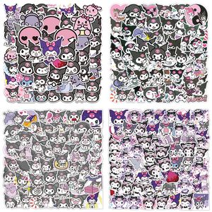 50/60 PCS Kawaii Kuromi pegatinas de dibujos animados Graffiti pegatina Sanrioo impermeable teléfono móvil taza de agua portátil Paster decoración calcomanías al por mayor 4 grupos