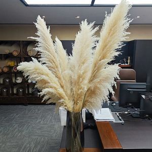 50-60 cm Pampas Decor de l'herbe Arrangement floral séché Bouquet Reed Artificial Flower Home Christmas Boho Wedding Table Decoration 240409