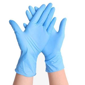 50 ou 100 pcs gants en latex jetables pour le nettoyage à domicile / nourriture / caoutchouc / gants de jardin universels pour la main gauche et droite 210622