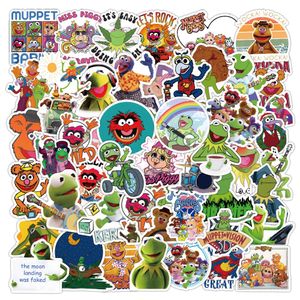 50 PCS Dessin Animé Muppets Graffiti Autocollants Anime Mange Kermit la Grenouille Étanche Amovible Bagages Ordinateur Portable Scooter Réfrigérateur Téléphone DIY Autocollant Enfants Paster Jouet