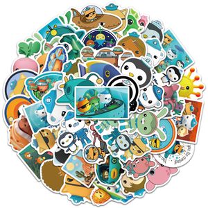 50 PCS Mixte Graffiti Skateboard Autocollants Dessin Animé Océan Groupes Animaux Marins Pour Voiture Ordinateur Portable Réfrigérateur Casque Pad Vélo Vélo Moto PS4 Livre Guitare PVC Autocollant