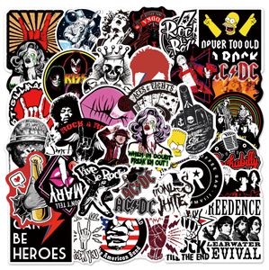 50 pcs Pack Rock Music Car Stickers For Laptop Skateboard Pad Bicycle Motorcycle PS4 Phone Luggage Decal Pvc guitar refrigerator Stickers