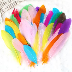 50 pièces/ensemble naturel coloré bricolage plume confettis artisanat jouets créatifs animaux plume manuel matériel décoration jouet pour enfants 0953