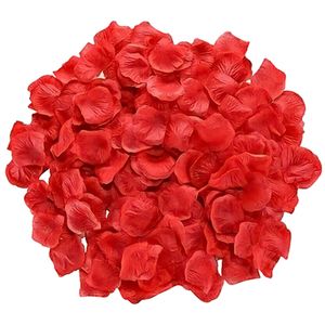 500/1000 Uds. Pétalos de flor de rosa de seda para decoración de boda flor Artificial romántica rojo blanco azul accesorios para el Día de San Valentín