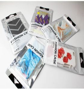 500 piezas de bolsas de embalaje de plástico de diseño personalizado para fundas de cuero, bolsas con cremallera al por menor para fundas de teléfonos inteligentes para iPhone 7 Plus X Note 86579497