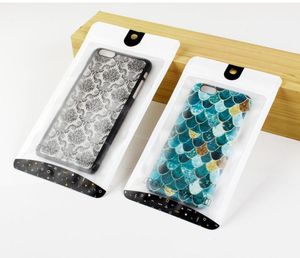 500 PCS Sacs à tyroliennes personnalisées pour les sacs de détail de boîtier iPhone X pour les sacs d'emballage en plastique de caisse iPhone 8 pour note 8 case4078197