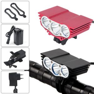 5000lumens vélo lumière 3x XML T6 LED vélo avant lampe phare 4 Modes nuit vélo vélo phare + batterie + chargeur