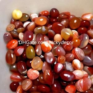 500g Carnelian Tumbled Stone Crafts Genuino 20-30mm Piedras preciosas de cristal natural de forma libre Ágata roja Gemas de roca pulida Joyería a granel Envoltura de alambre Curación Puesta a tierra