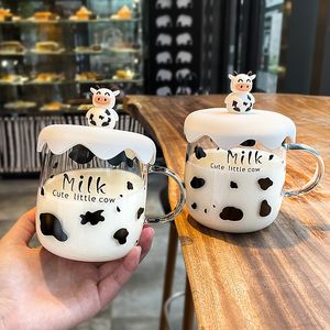 Tasses à café créatives de 500ml, porte-lait, Mikecrack, mignonne tasse à lait de vache, jus d'animaux, cadeau de noël pour dame, saint-valentin