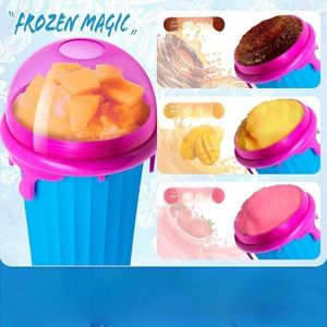 500ml Slushy Ice Cup Frozen Magic Squeeze Cup Cooling Maker Bottle Freeze Mug Milkshake Smoothie Mugs Q179