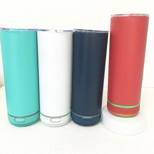 500 ml de música recta de la música Sublimación de altavoz Tumblers de acero inoxidable Copa inalámbrica con puerto de carga USB