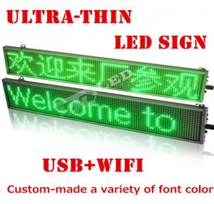 500mm95mm15mm WiFi Publicité programmable Barde panneau LED Pure rouge vert jaune bleu défilement affichage Couleur peut choo8302415