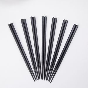 500 par de palillos negros para restaurante, palillos japoneses duraderos, palillos de aleación negra para Sushi, comida china SN4576