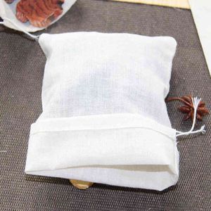 500pcs 130 x 180 mm Filtro de algodón puro con cuerdas Bolsa de hilo de algodón natural con bolsa de té de cuerda sin blanqueador