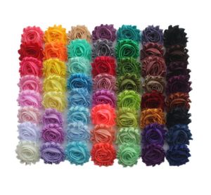 500 pcs 25quot régulier solide imprimé chatoyant métallique minable en mousseline de soie fleurs pour filles bandeau pince à cheveux bricolage artisanat fournitures acces1816275