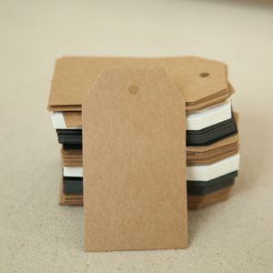 500 Uds 7*4cm paquete de regalo en blanco etiquetas colgantes DIY embalaje para hornear hecho a mano etiquetas de tarjeta de precio última etiqueta marrón