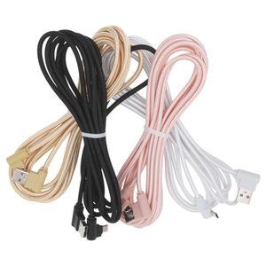Cables tipo C en forma de L de 90 grados Cable de carga rápida Micro USB Cable de cargador 1m 2m 3m para teléfonos Android