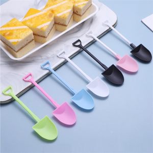 500pcs / sac Mini cuillards à pellets jetables Creative Pudding Ice Cream Spoon Plastic Cake Cake Spoon T9i002603