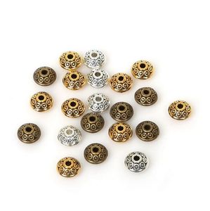 500pcs/lot Antique alloy Metal Silver bronze Spacer Beads Gold Cone pattern 6mm for Jewelry Making