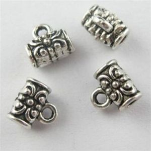 Lot de 500 perles d'espacement plaquées argent, pendentif à breloques pour la fabrication de bijoux à faire soi-même, 5x7mm296Q