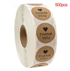 500pcs Merci d'avoir soutenu mon entreprise Kraft Stickers avec Gold Foil Round Labels Sticker for Small Shop Handmade Sticker8069817