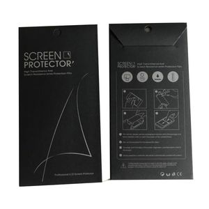 500 Uds caja de embalaje al por menor Kraft Universal para iphone 12 11 Pro XR XS Max 6s 7 8 Plus Samsung Protector de pantalla de vidrio templado