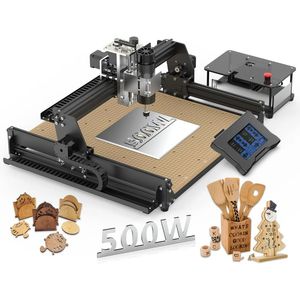 Machine de routeur CNC 500W, routeur en bois CNC 3 axes Mauçonnerie en métal pour gravure en bois de sculpture en bois acrylique MDF PCB Plastique