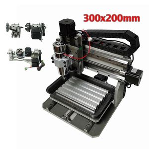 500W DIY Mini CNC 3020 Router USB Port Square Line Rail CNC Milling Engraving Machine 3 4 Axis 5 Axis For Woodworking Aluminum