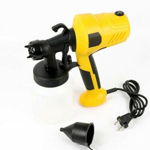 Pistolet à peinture électrique 500w orange jaune outil pneumatique aérographe pulvérisateur d'alcool basse pression prise ue portable pneumatique aérographes pistolets à peinture