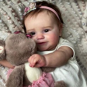 50Cm Full Body Silicone Étanche Reborn Doll Maddie Peinture détaillée à la main avec des veines visibles Réaliste 3D Skin Tone Gift 220701